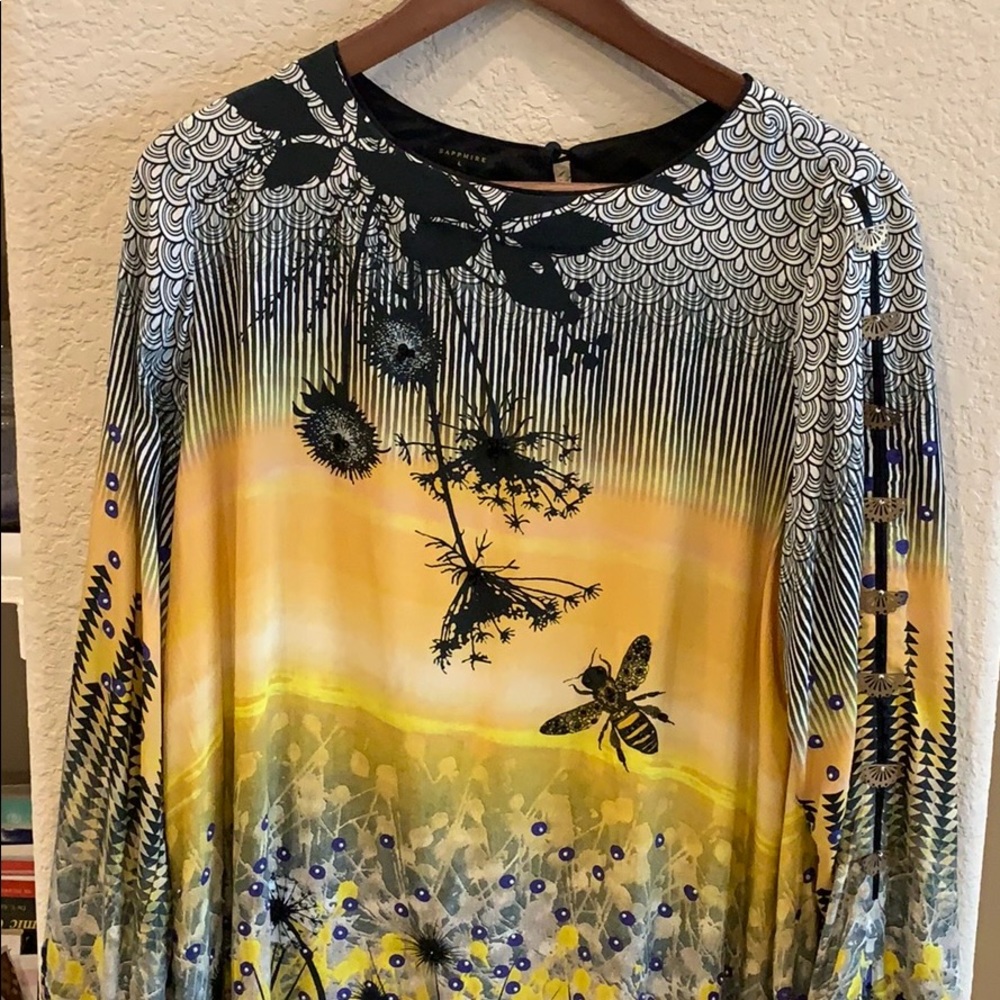 Sapphire silk tunic